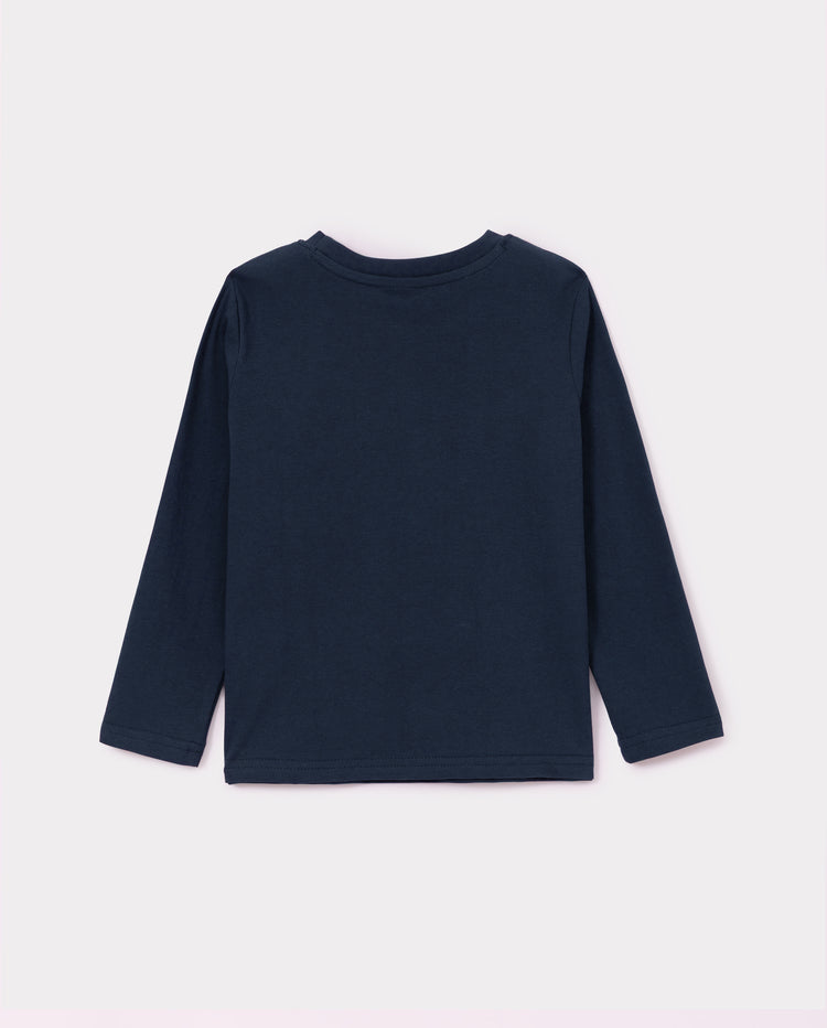 Toddler Unisex Cotton Long Sleeve T Shirt Tibetan blue