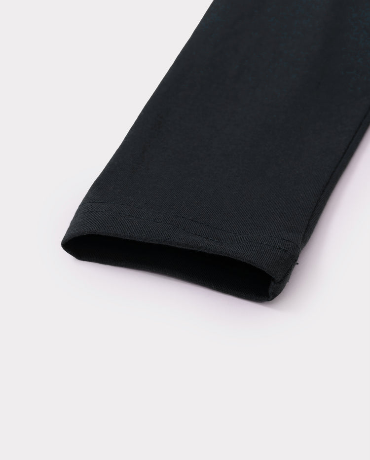 Toddler Unisex Cotton Long Sleeve T Shirt Black