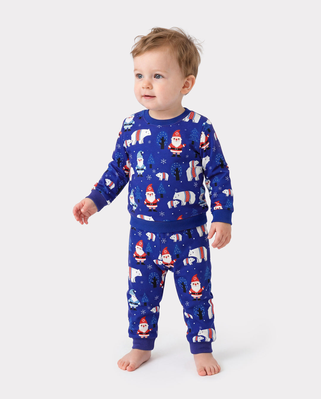 Christmas Baby Boy Long Sleeve Top & Pants Set Azure