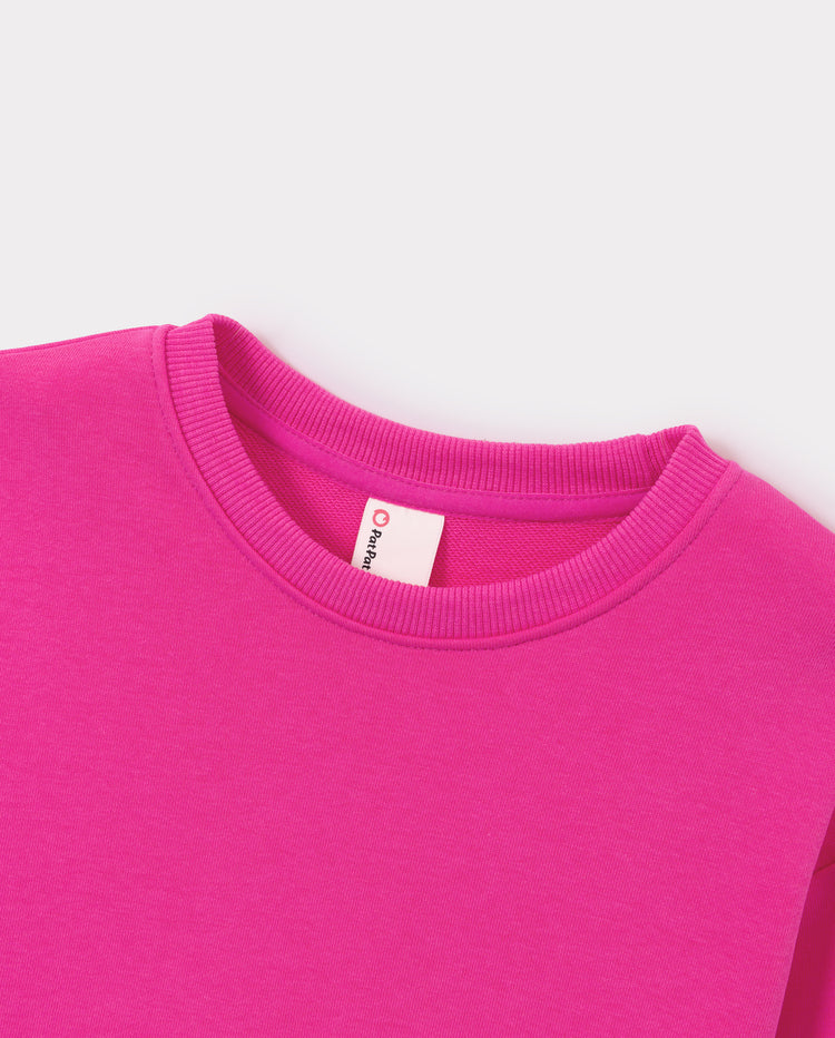 Toddler/Kid Girl Sweatshirt & Skirt Set Hot Pink