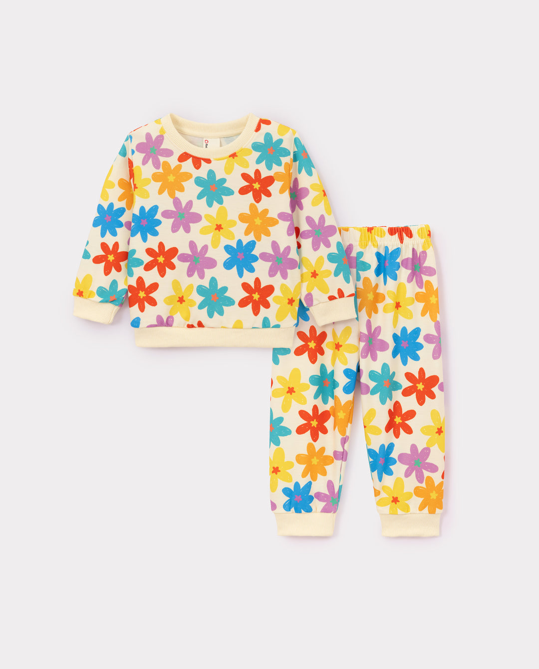 Baby Girl Long Sleeve Top & Pants Set Apricot