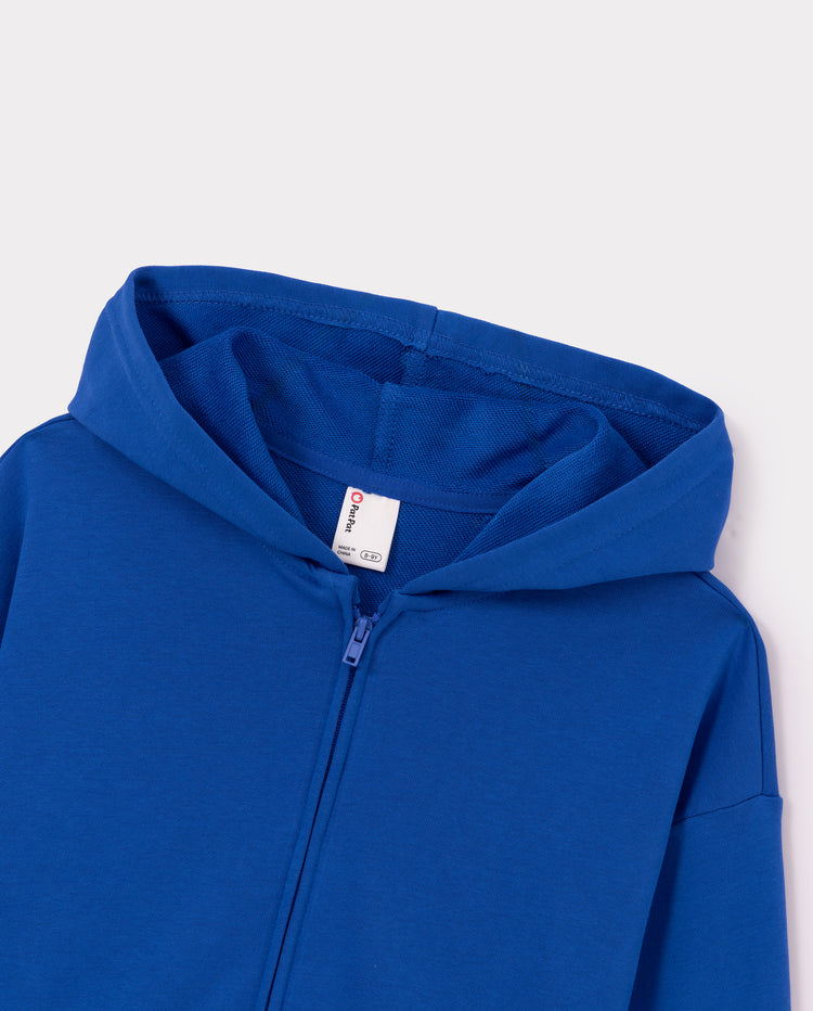 Toddler/Kid Unisex Zip Up Hoodie Jacket Royal Blue