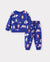 Conjunto navideño de top y pantalón de manga larga para bebé niño, azul celeste