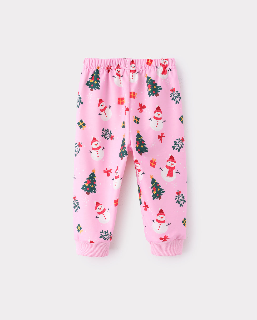 Christmas Baby Girl Long Sleeve Top & Pants Set Pink