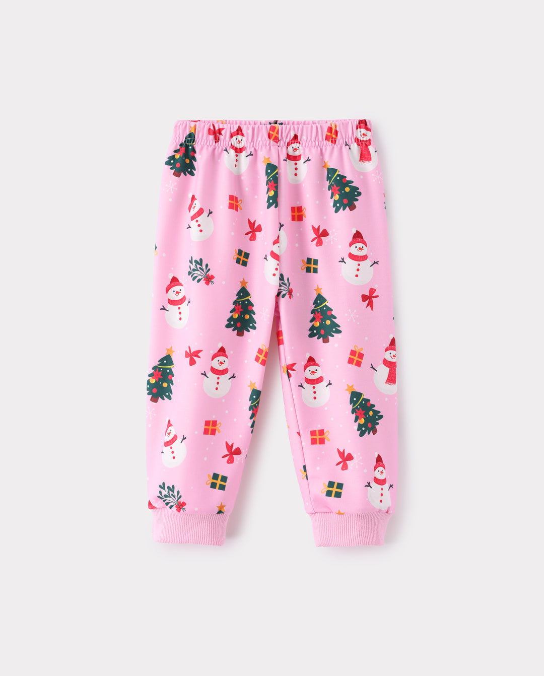 Christmas Baby Girl Long Sleeve Top & Pants Set Pink