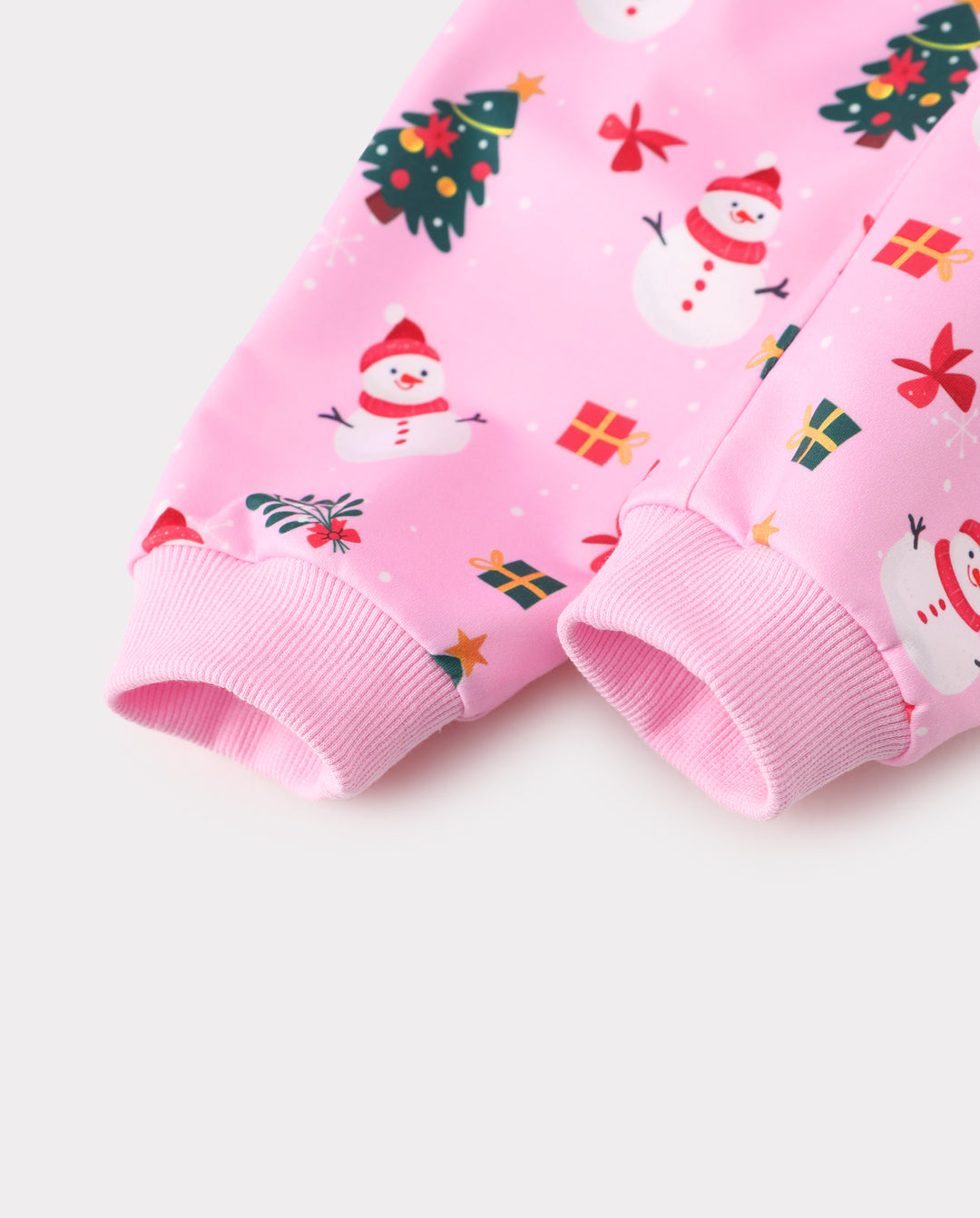 Christmas Baby Girl Long Sleeve Top & Pants Set Pink