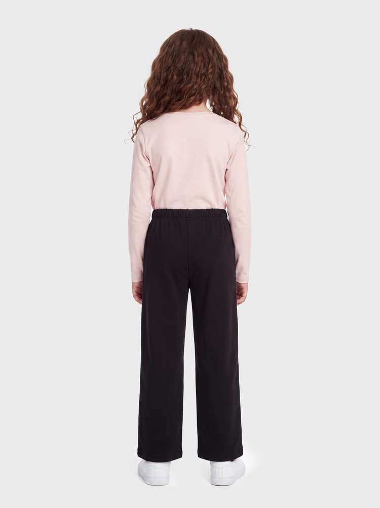 Toddler/Kids Girl Relaxed Fit Wide Leg Pants Black