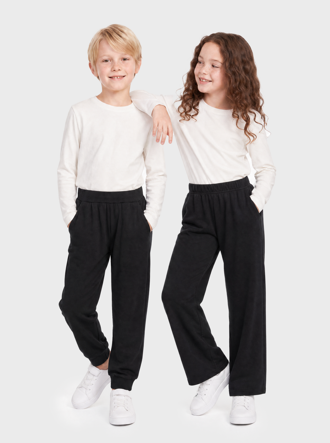 Toddler/Kids Girl Relaxed Fit Wide Leg Pants Black