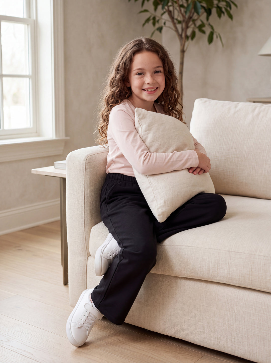 Toddler/Kids Girl Relaxed Fit Wide Leg Pants Black