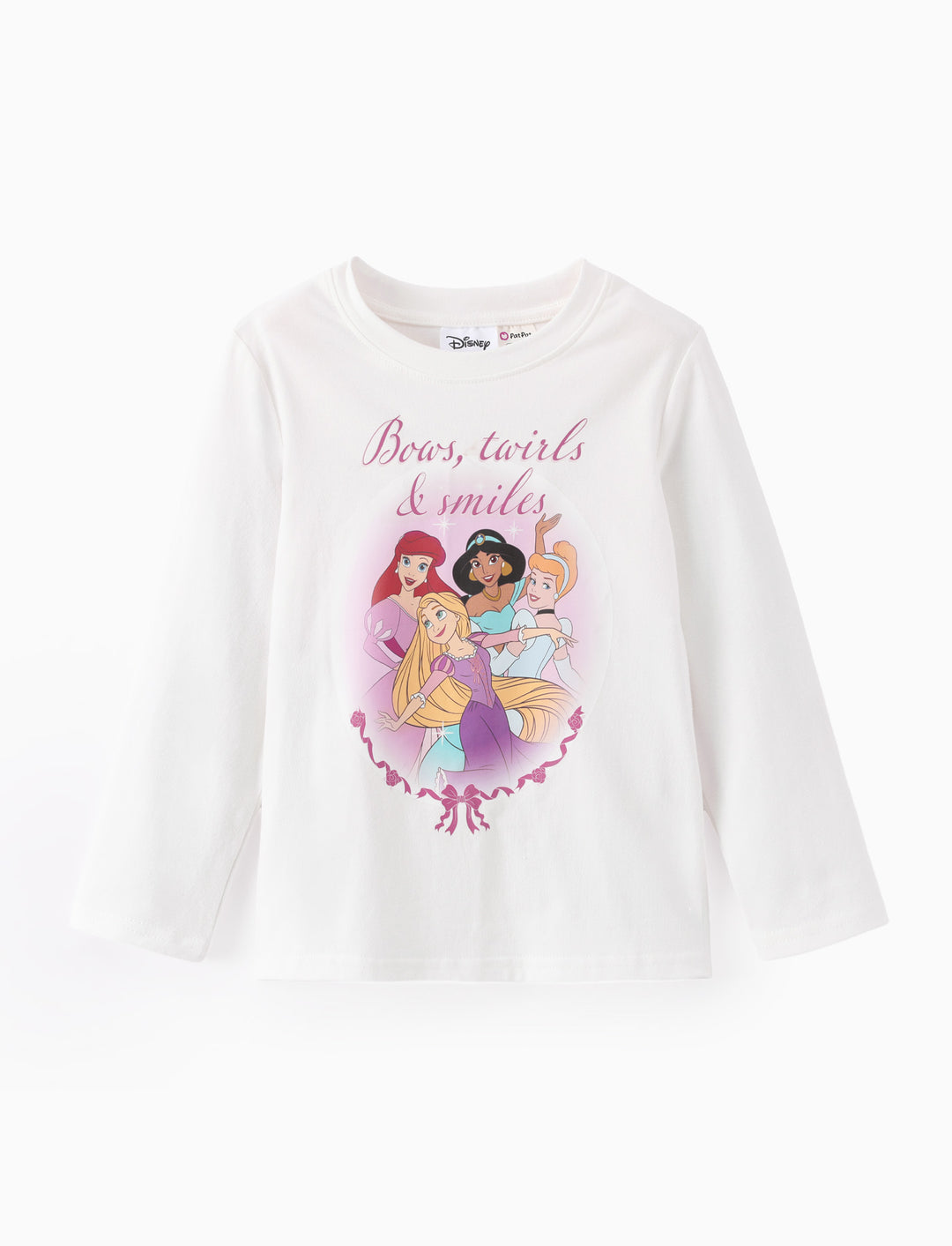 Disney Princess Girls' Long-Sleeve Two-Piece Set White