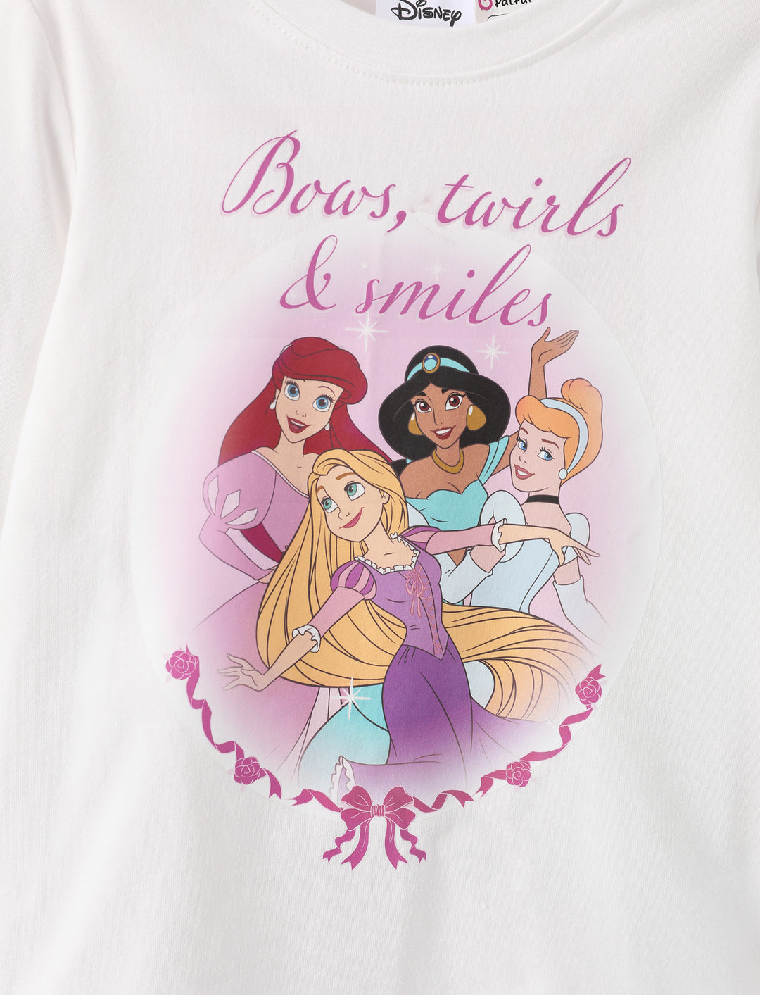 Disney Princess Girls' Long-Sleeve Two-Piece Set White