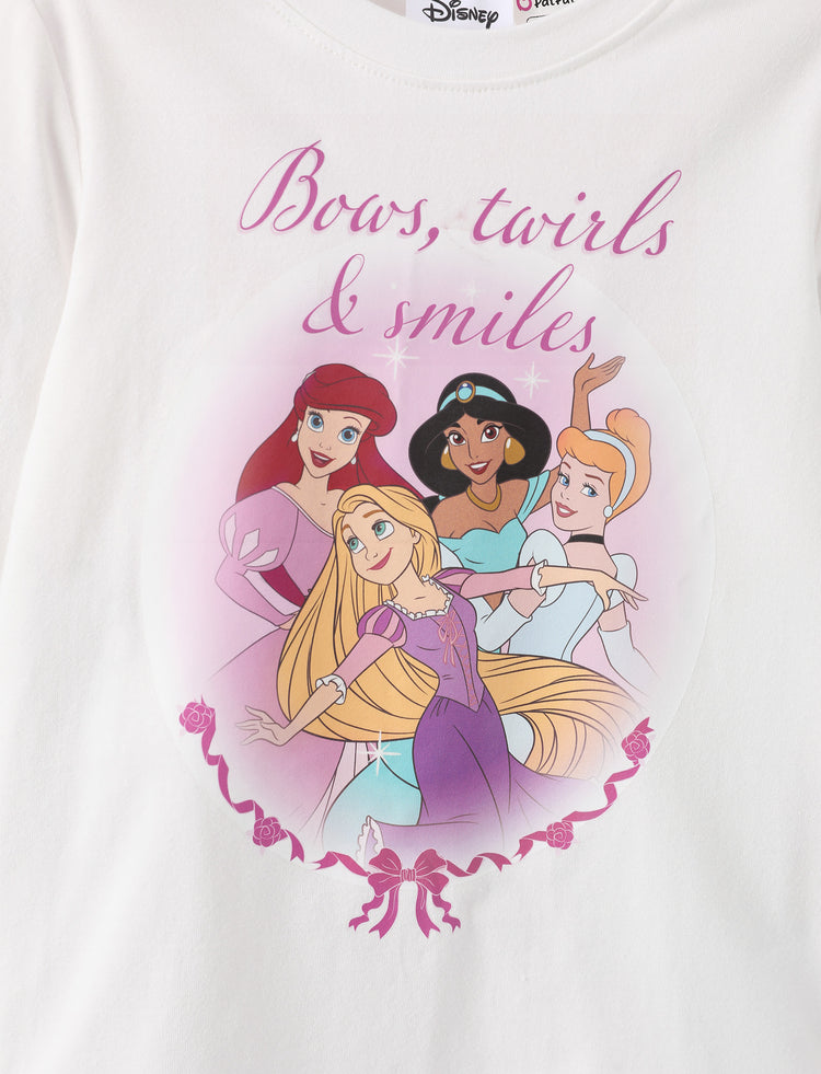 Disney Princess Girls' Long-Sleeve Two-Piece Set White