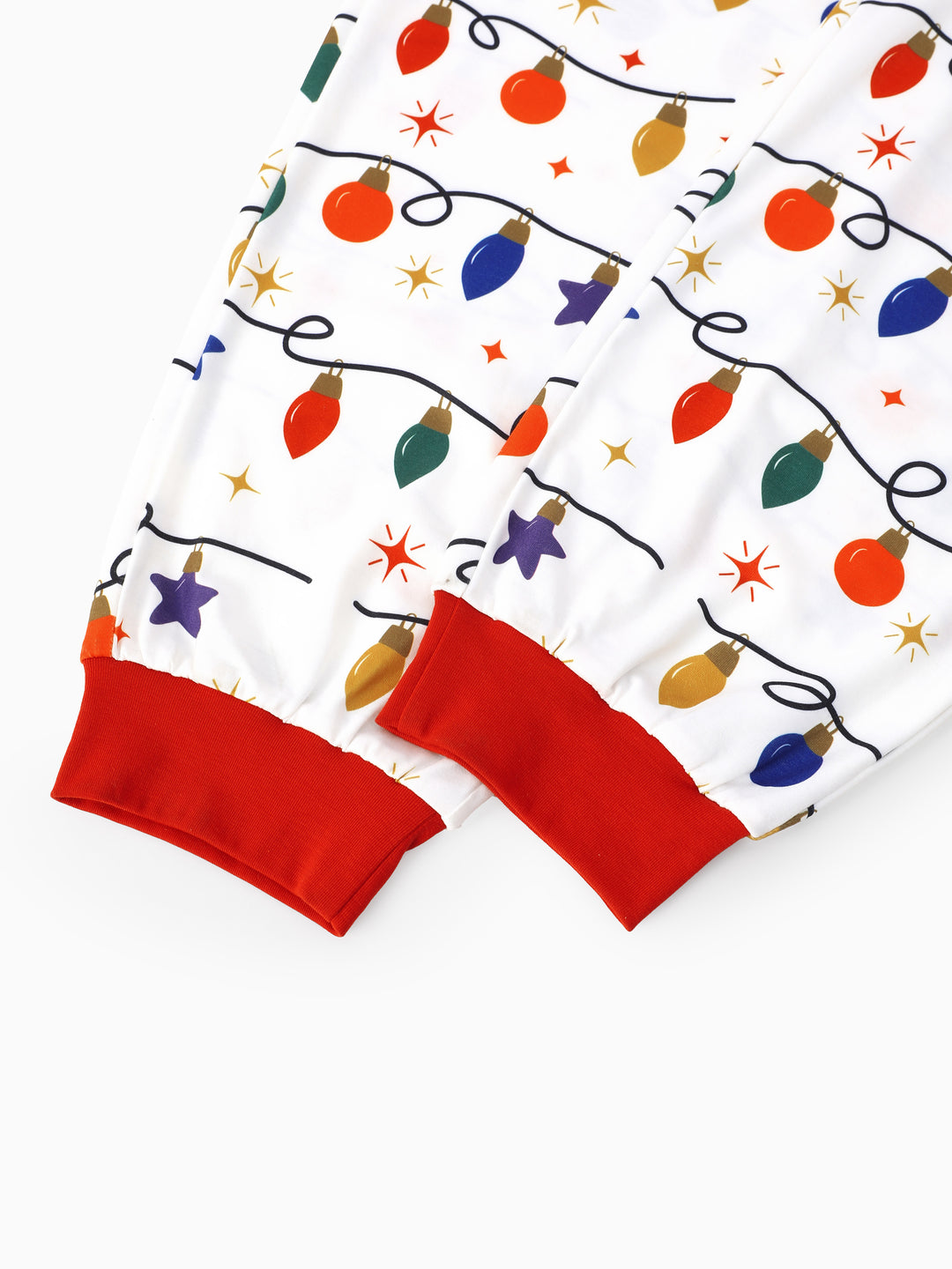PatPat Family Matching Christmas Pajamas Christmas Lights Print White