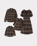 Matching Family Vintage Brown Plaid Outfits