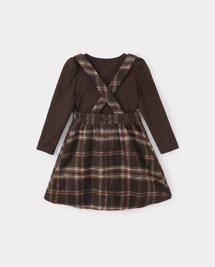 Matching Family Vintage Brown Plaid Outfits