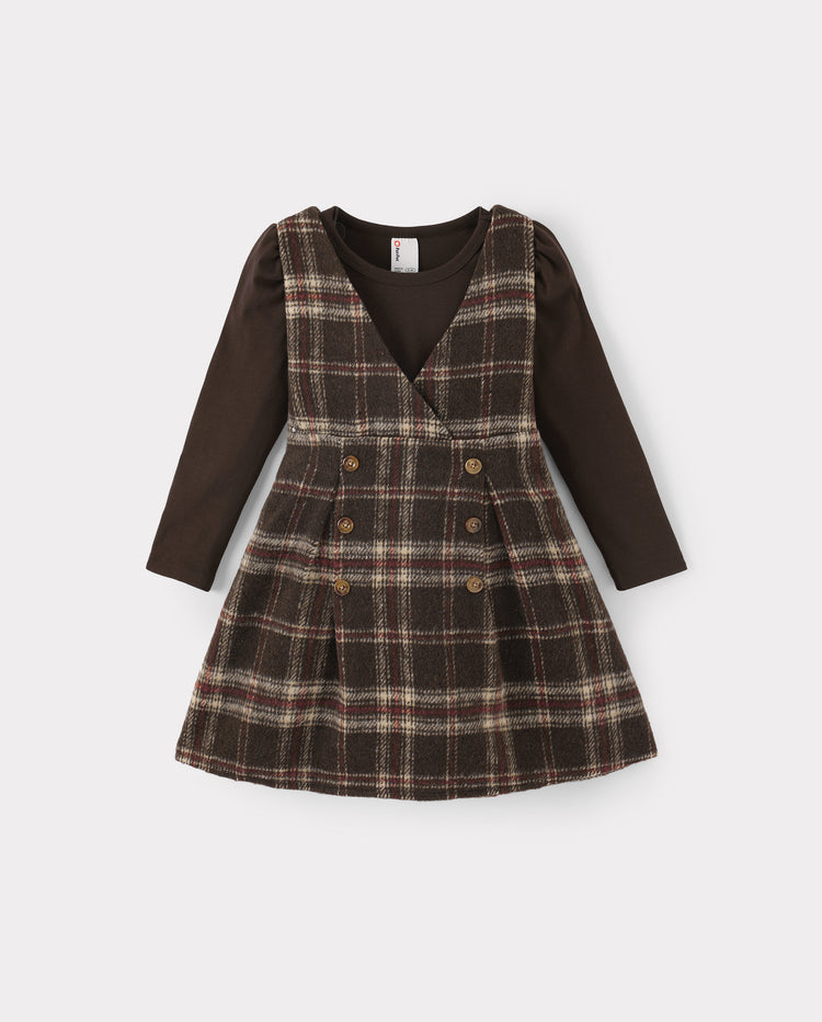 Matching Family Vintage Brown Plaid Outfits