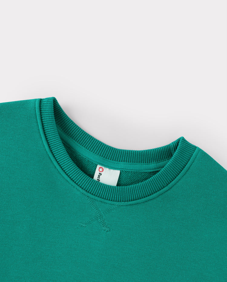 Family Matching Solid Color Crewneck Sweatshirts Multi-color
