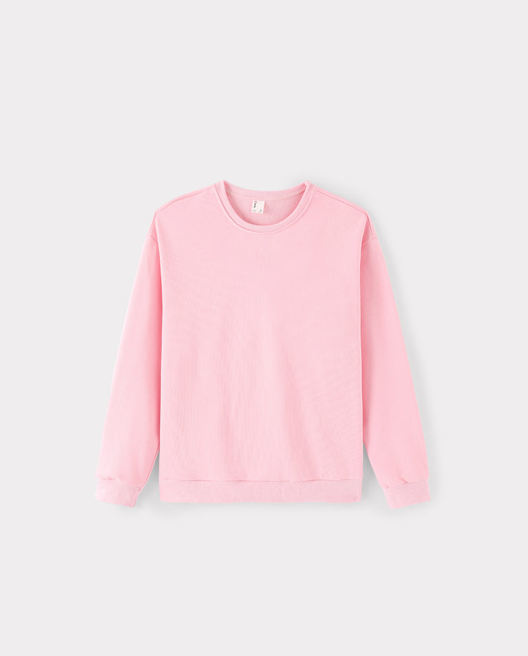 Family Matching Solid Color Crewneck Sweatshirts Multi-color