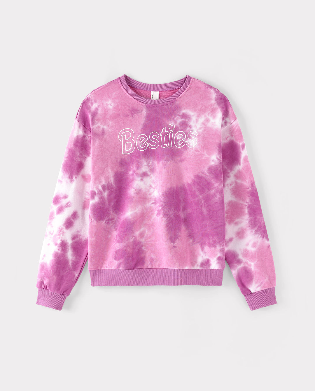 Mommy and Me Besties Tie-Dye Sweatshirts & Baby Romper Pink purple
