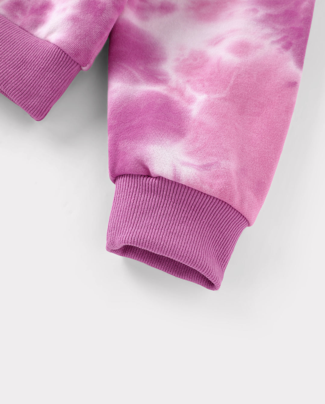 Mommy and Me Besties Tie-Dye Sweatshirts & Baby Romper Pink purple
