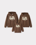 Family Matching Cool Vibes Graphic Hoodies & Sweatshirts Brown Coffee