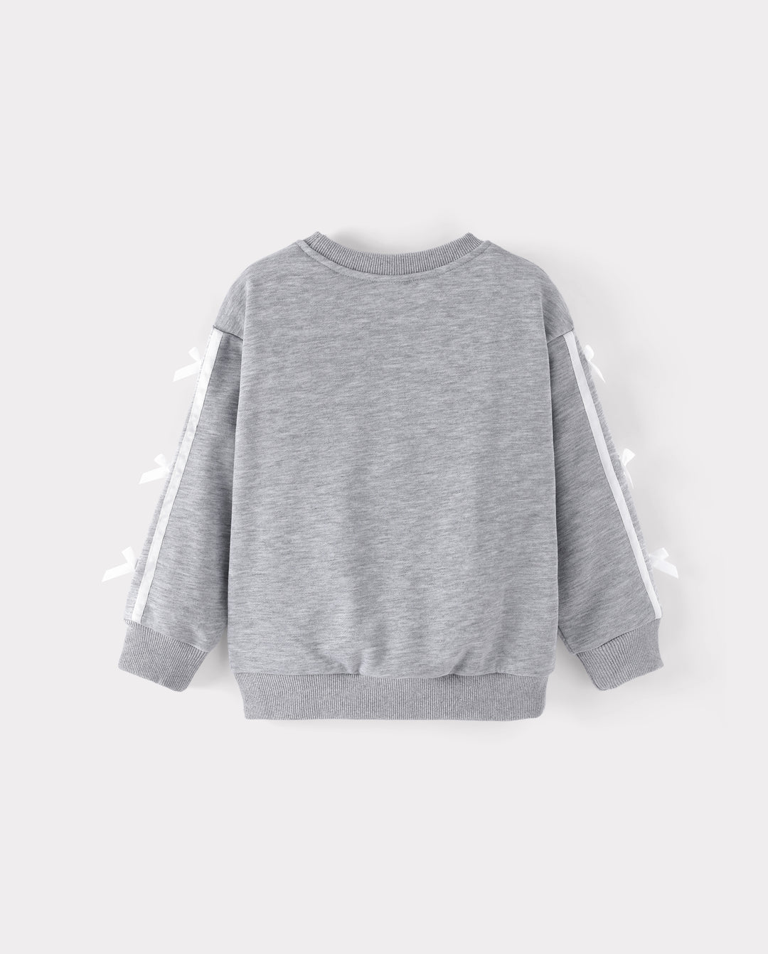 Mommy and Me Cherry Bow Crewneck Sweatshirts Grey