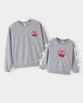 Mommy and Me Cherry Bow Crewneck Sweatshirts Grey