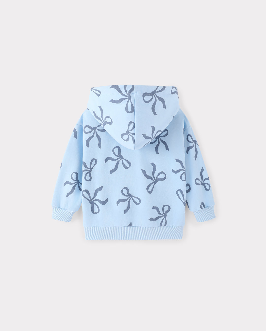Mommy and Me Bow Print Hoodies Blue Blue