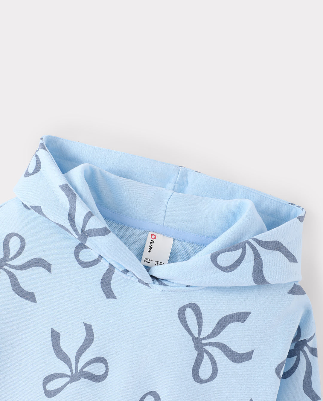 Mommy and Me Bow Print Hoodies Blue Blue