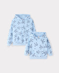 Mommy and Me Bow Print Hoodies Blue Blue