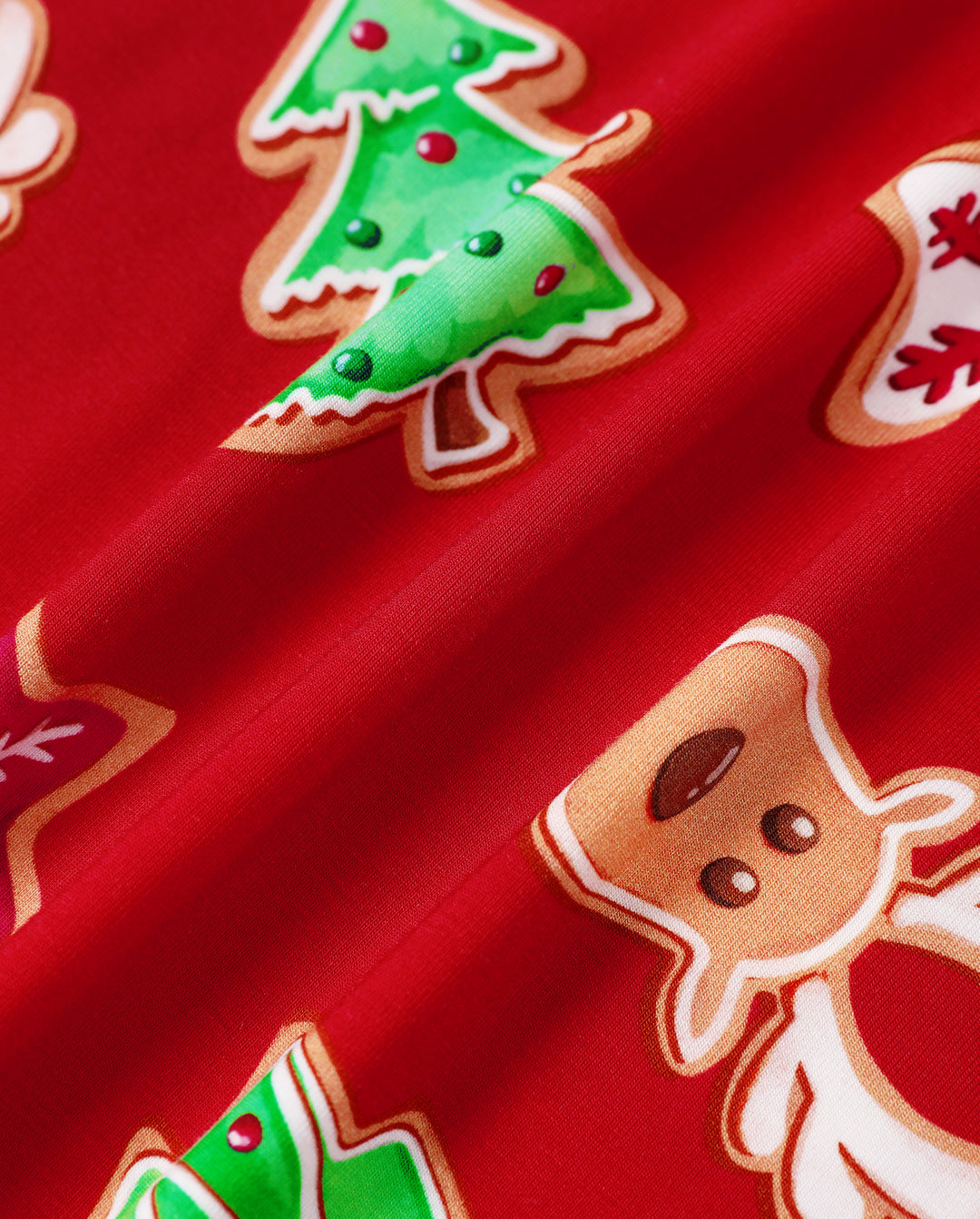 PatPat Family Matching Christmas Pajamas Bamboo Gingerbread & Xmas TreeRed