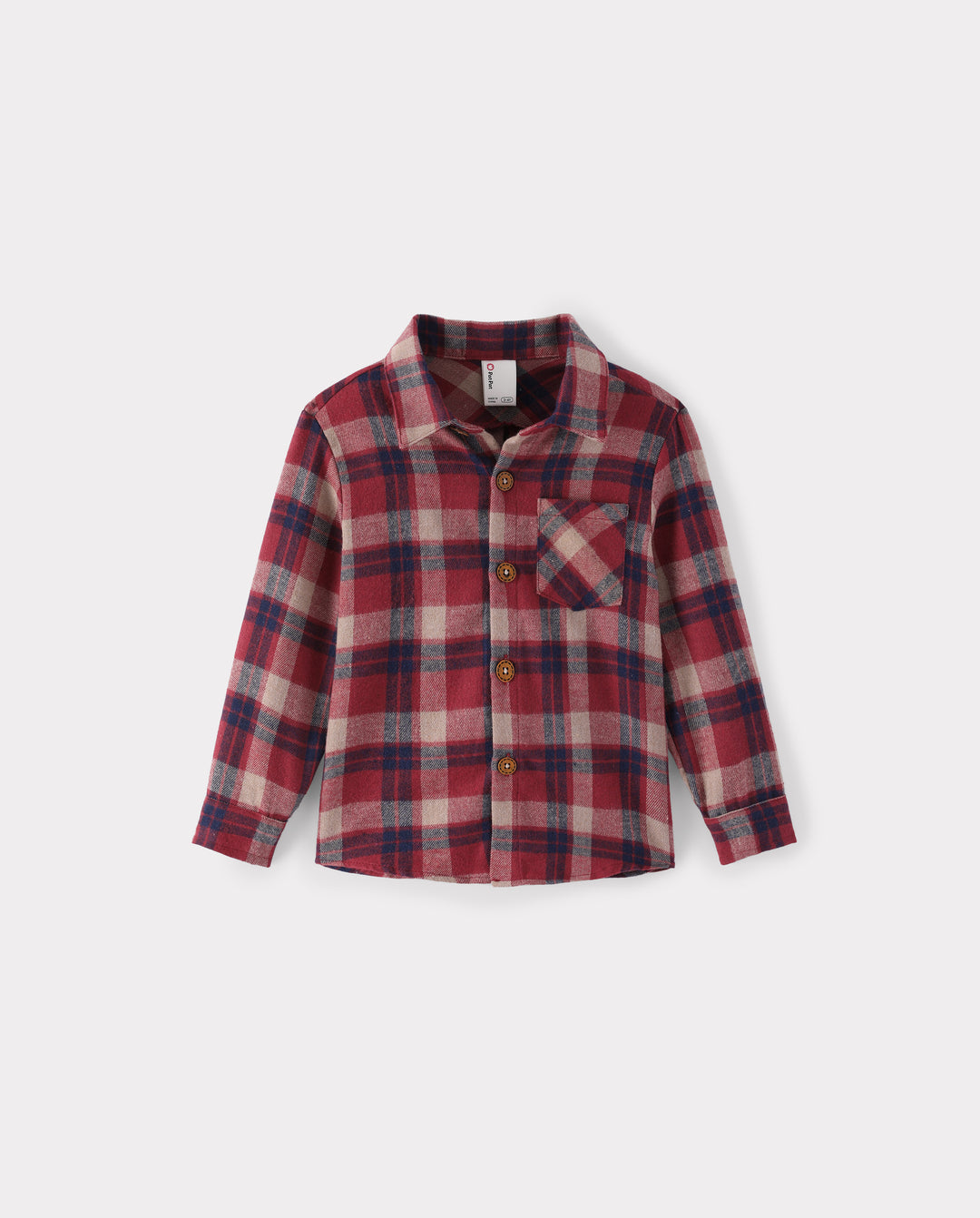 Family Matching Polka Dot Mesh Tiered Dresses & Plaid Long-Sleeve Shirts