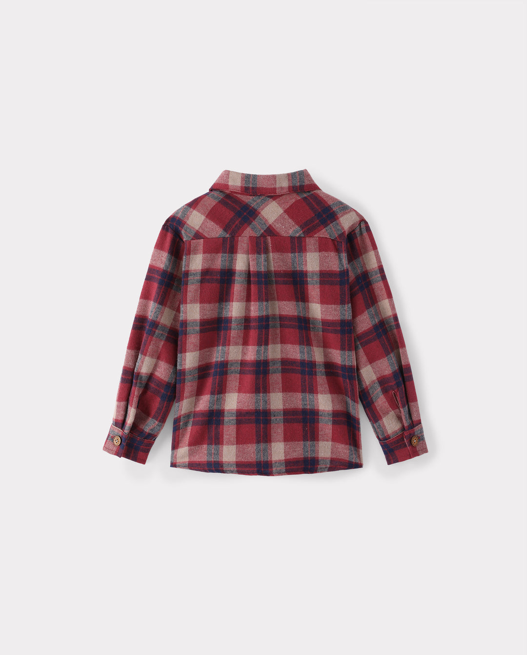 Family Matching Polka Dot Mesh Tiered Dresses & Plaid Long-Sleeve Shirts