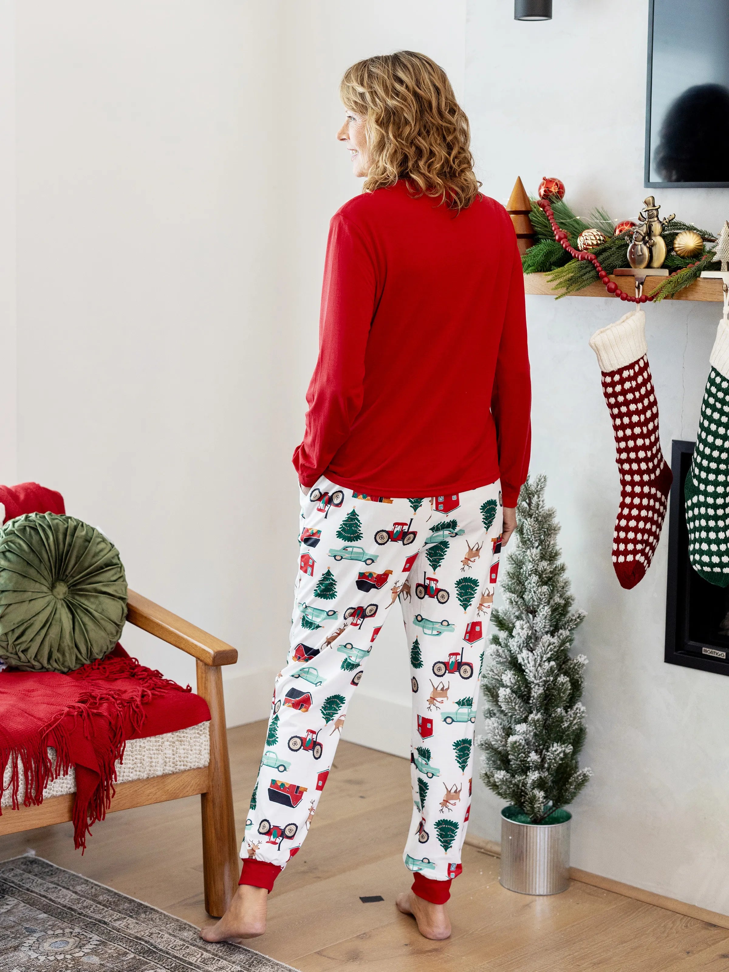 Pyjama Famille Noël Combinaison à Capuche Renne - Motifs Flocons De Neige - Toutes Tailles Adultes Et Enfants