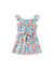 Fresh Market Toddler Girl Floral Bow Romper Blue