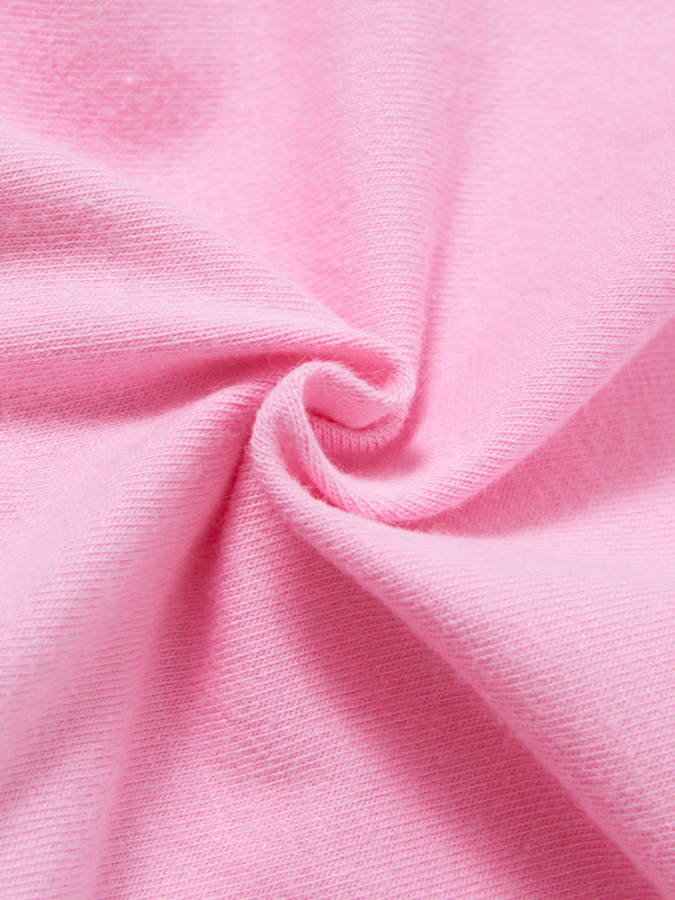 Barboteuse brodée à imprimé animal pour bébé fille, rose