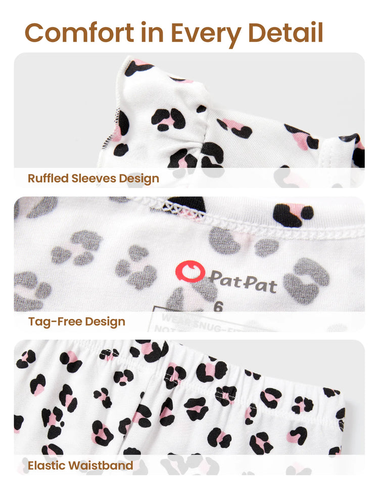 Toddler / Kids Halloween Pajamas With Childlike Print (1-Piece Snug-Fitting ) Apricot