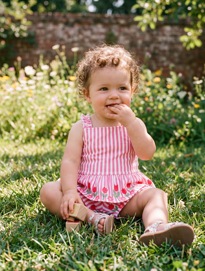 Fresh Market Baby Girl Tulip Ruffle Top & Shorts Set Pink