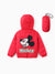 Doudoune Disney Mickey et ses amis pour tout-petit/enfant garçon, imprimé personnage Mickey, avec sac de rangement, rouge