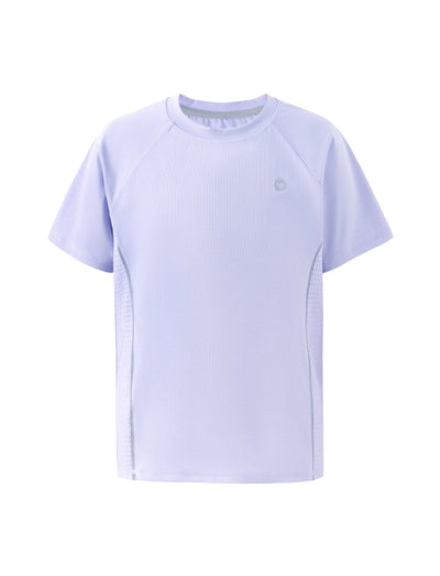 PatPat Rapidair activewear Kids Boy/Girl Athletic Quick-Dry & Instant-Cooling UPF 100+ Rash Guard T-Shirt Light Purple