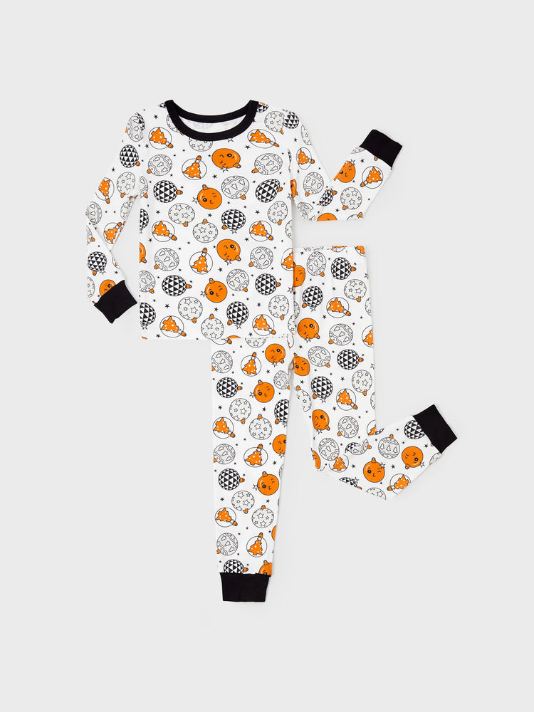 Christmas / Halloween Pajama 2-piece Bamboo Pajamas Set With Childlike Print for Baby / Toddler( Snug-Fitting) Orange