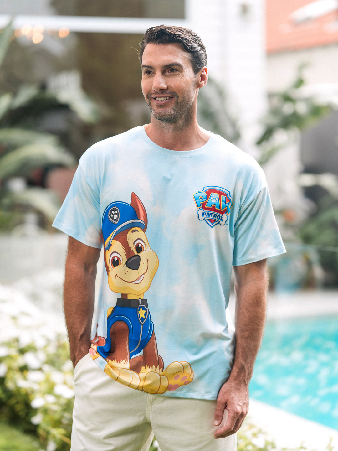 PAW Patrol Familien-Matching Casual T-Shirt mit Batik-Print – Mehrfarbig