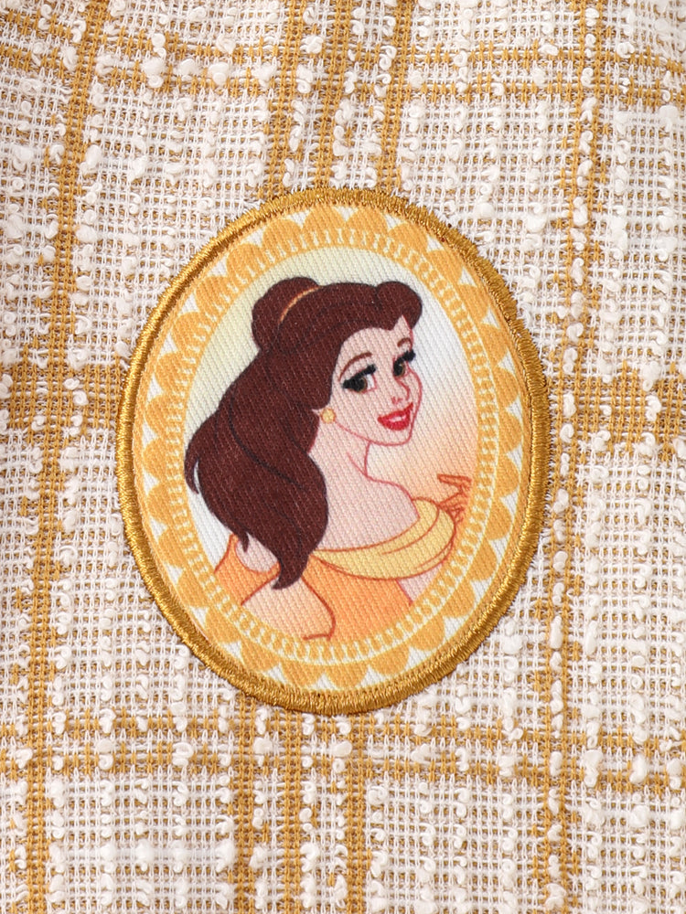 Disney Princess Belle Tweed Cardigan And Skirt Set Yellow
