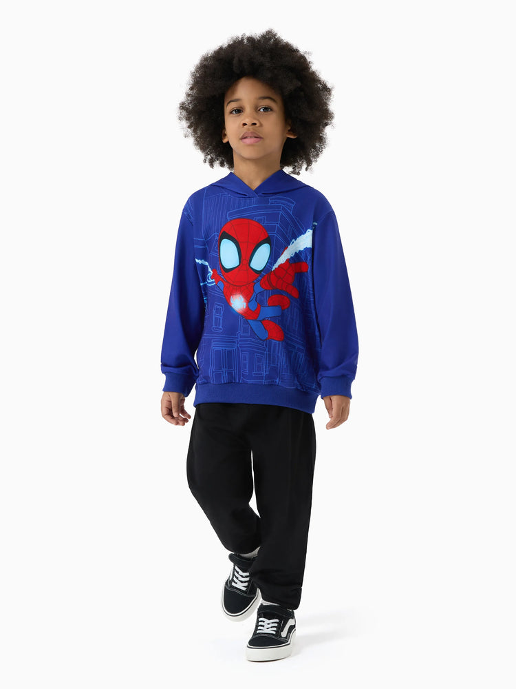 Marvel Toddler/Kids Boy Spider-Man Hooded Sweatshirt Blue
