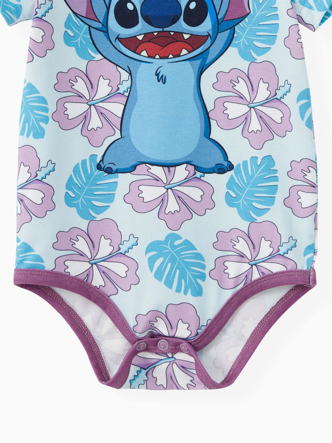 Disney Stitch Ensemble assorti famille Maman et Moi : Robe/Body/chemise sans manches Naia™ Stitch et imprimé floral style Hawaï Multicolore