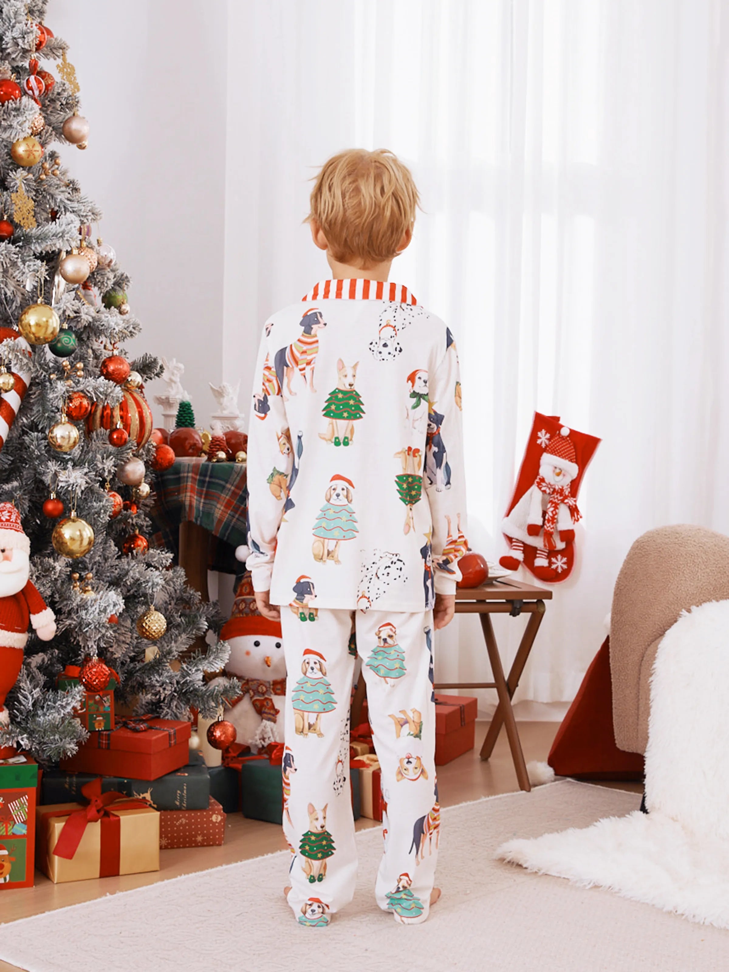 Pijamas navideños a juego para toda la familia, lindos conjuntos