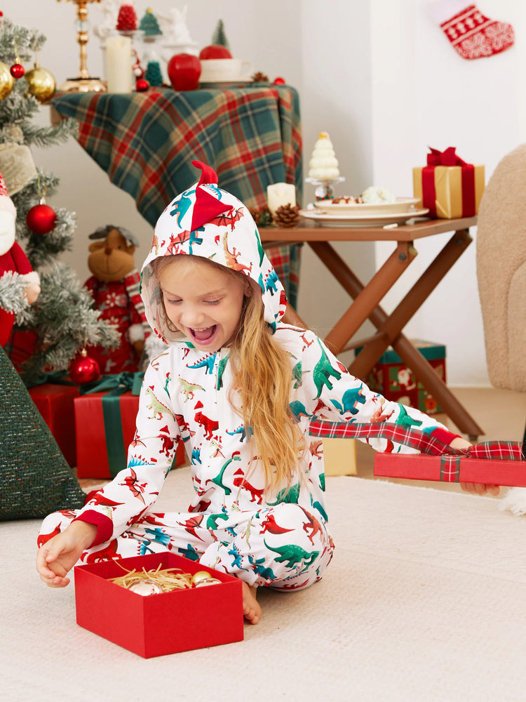Christmas Family Matching Pajamas with 3D Design Onesie PJS with Christmas Socks Multi-color