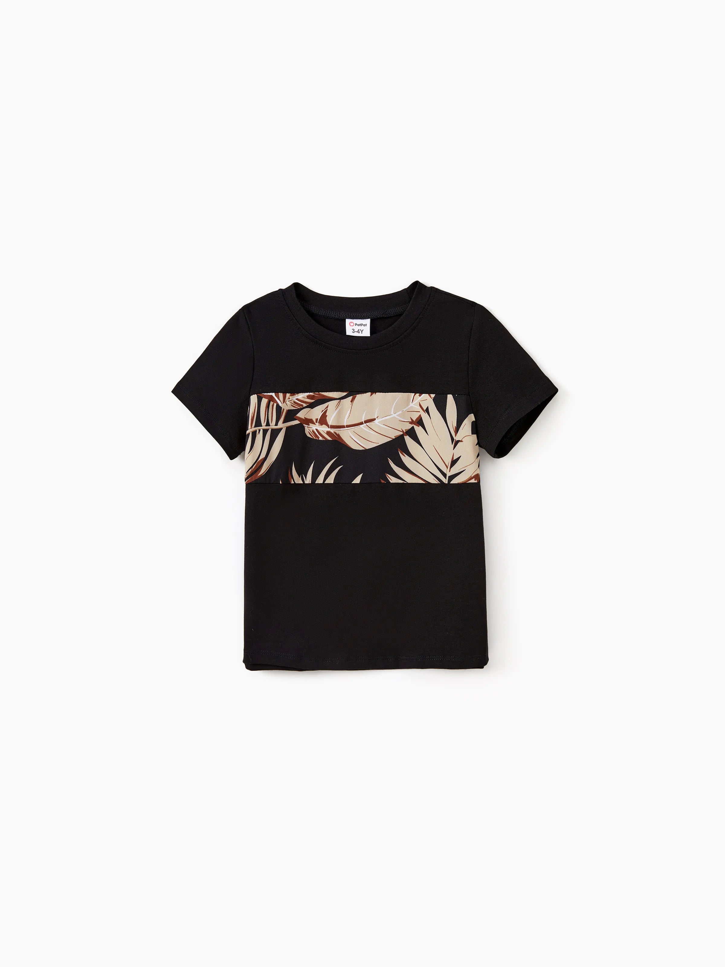 Strandoutfits für Kleinkind-Jungen: Floral Print Solid Short Sleeve