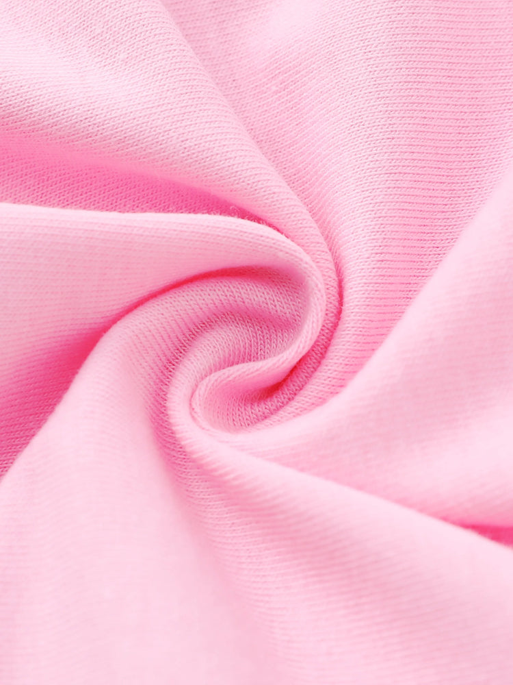 Ensemble 2 pièces princesse Disney Ariel pour petite fille, haut à manches longues avec nœud papillon et pantalon évasé en denim de coton, rose