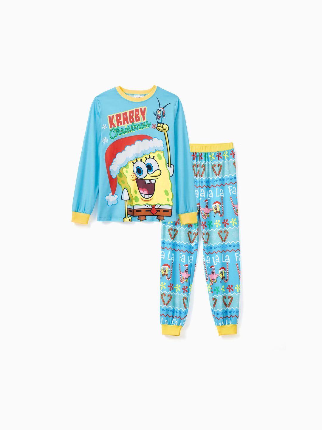 SpongeBob SquarePants Family matching Christmas Print Pajamas Sets with Christmas Socks